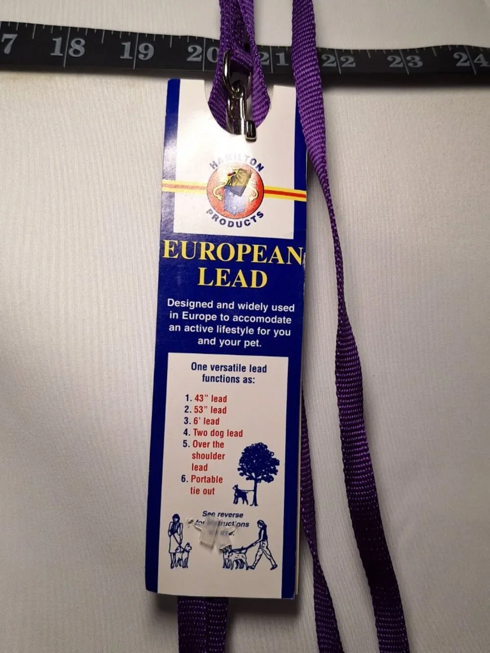 NWT European Lead/Leash for dogs Purple